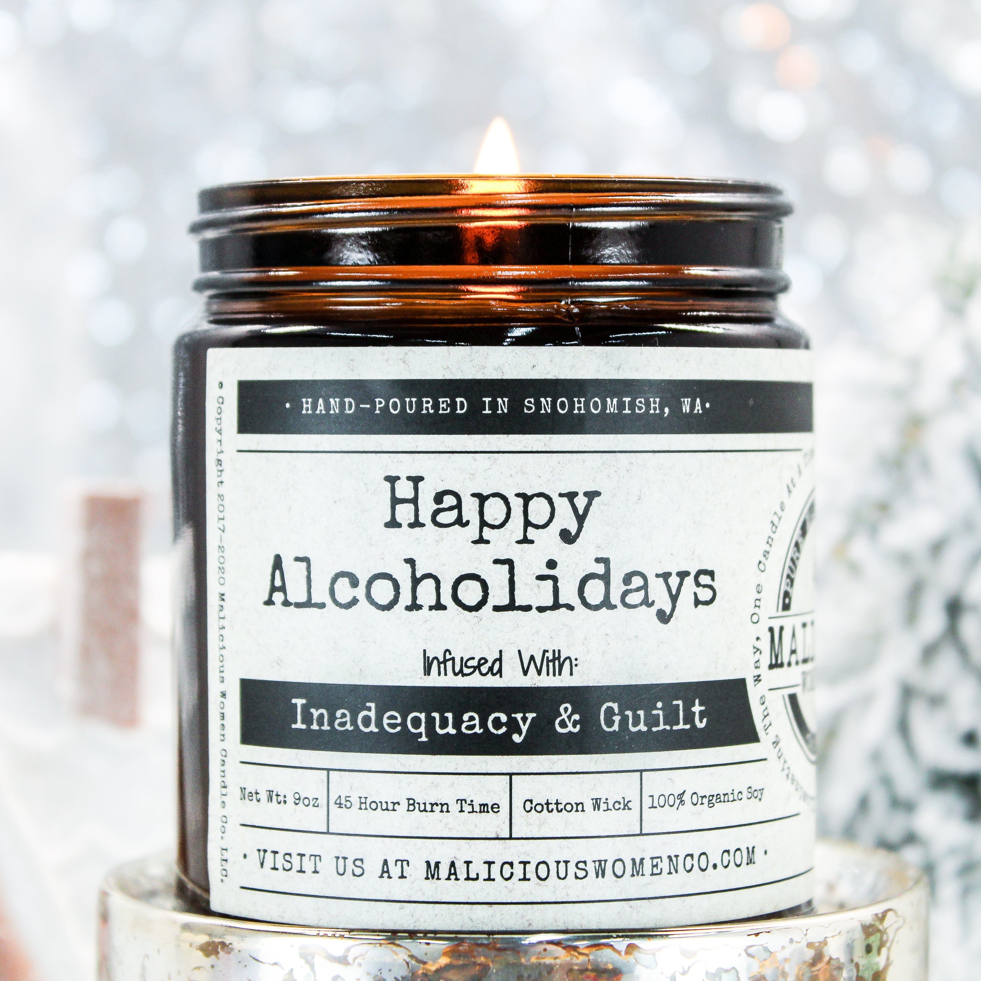 Malicious Women Candle CO. Best Scented Candles-Happy Alcoholidays