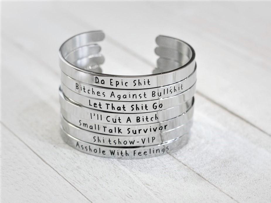 Mouthy Feminist - Bangle Bracelet Jewelry Malicious Women Candle Co. 