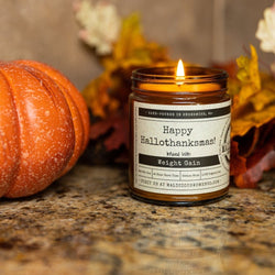 Happy Hallothanksmas! - Infused With " Weight Gain" Scent: Pumpkin, Apple, & Ginger Candle 2021 Malicious Women Candle Co 