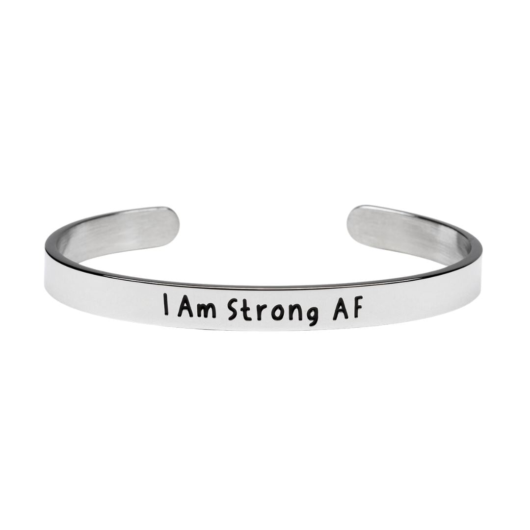 I Am Strong AF - Bangle Bracelet Jewelry Malicious Women Candle Co. 